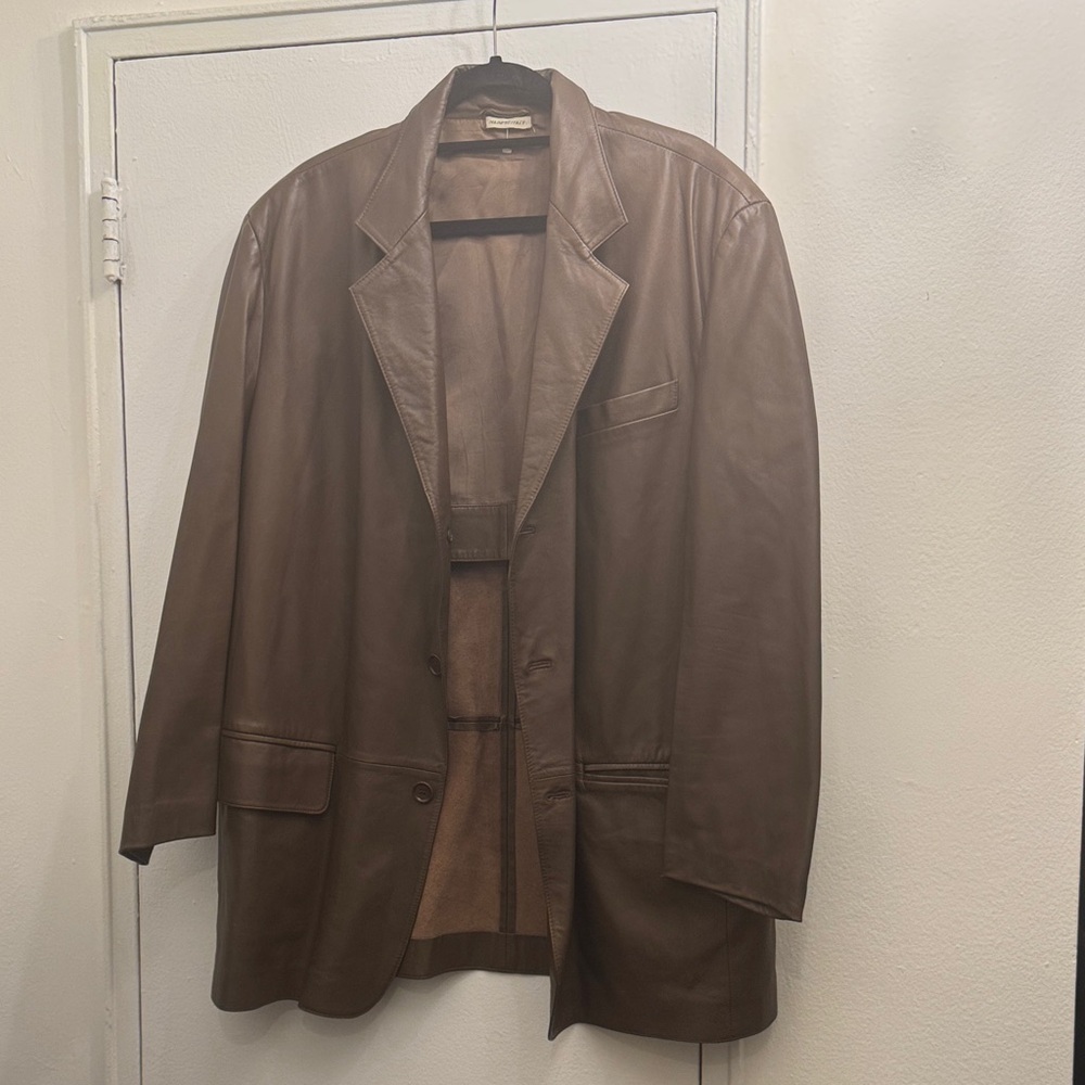 Brown Leather Men's Jacket